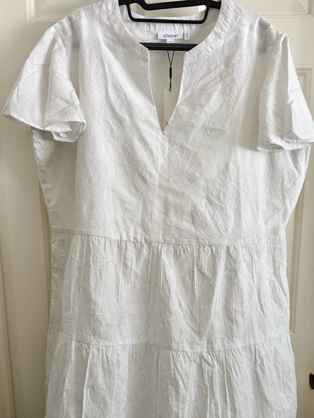 Embroidered Popover Dress